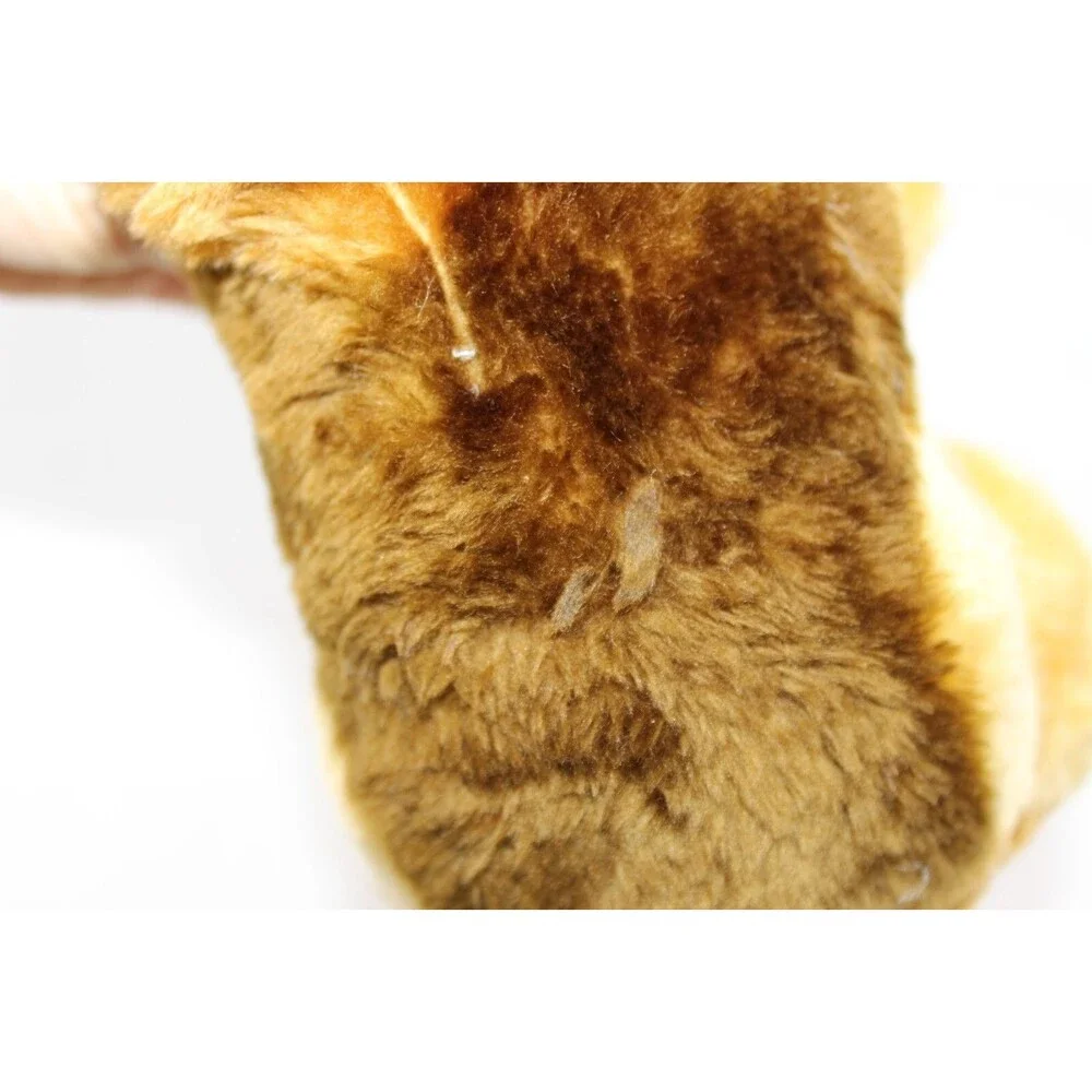 Vintage IWAYA German Shepherd Dog Plush Toy Black Brown Electronic NONWORKING 10